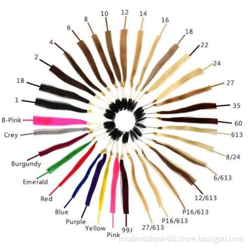 Hot Selling Wholesale Price Human Hair Color Chart, 100% Human Hair Color Ring